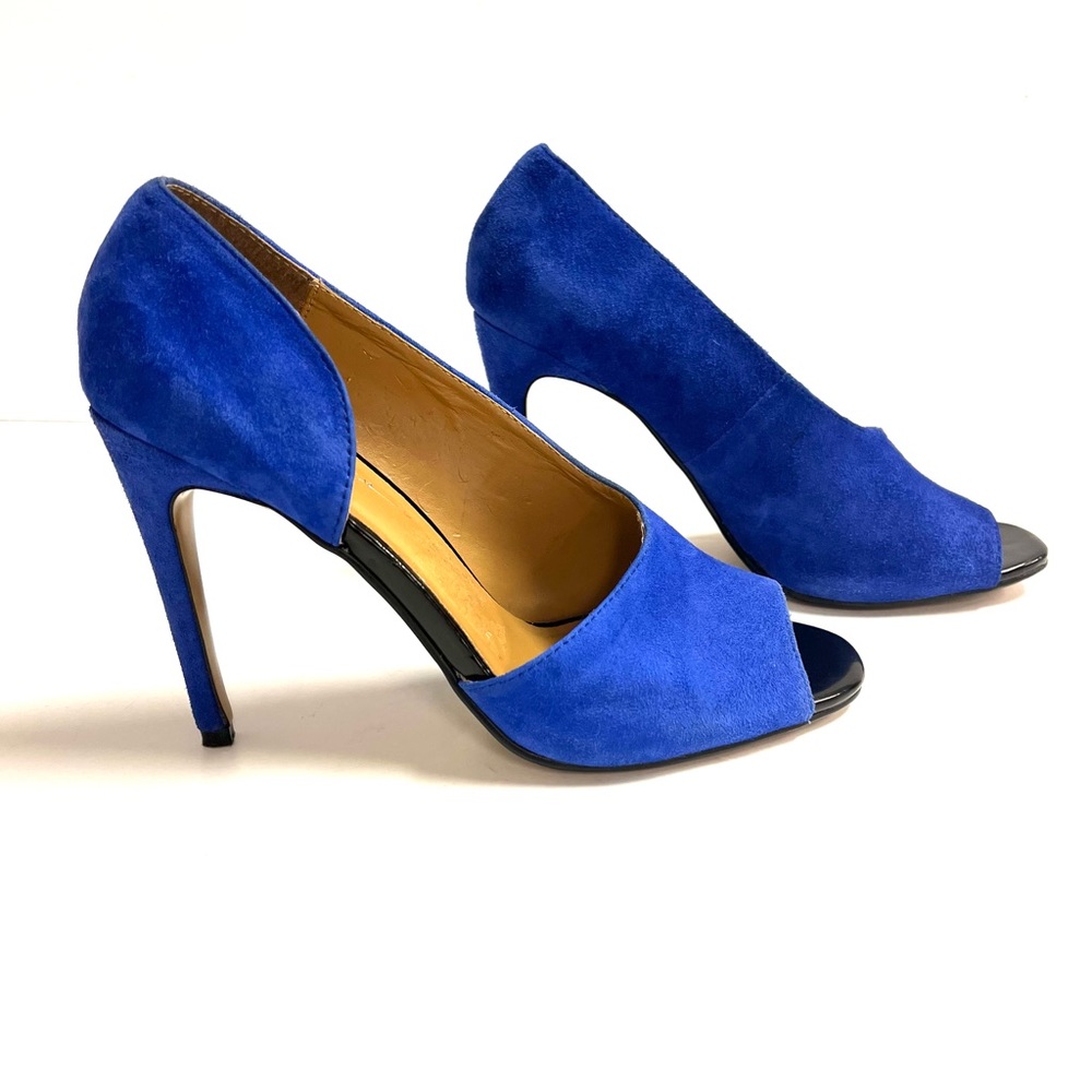Blue Suede D’orsay Pumps by Report Signature -Sz 6.5